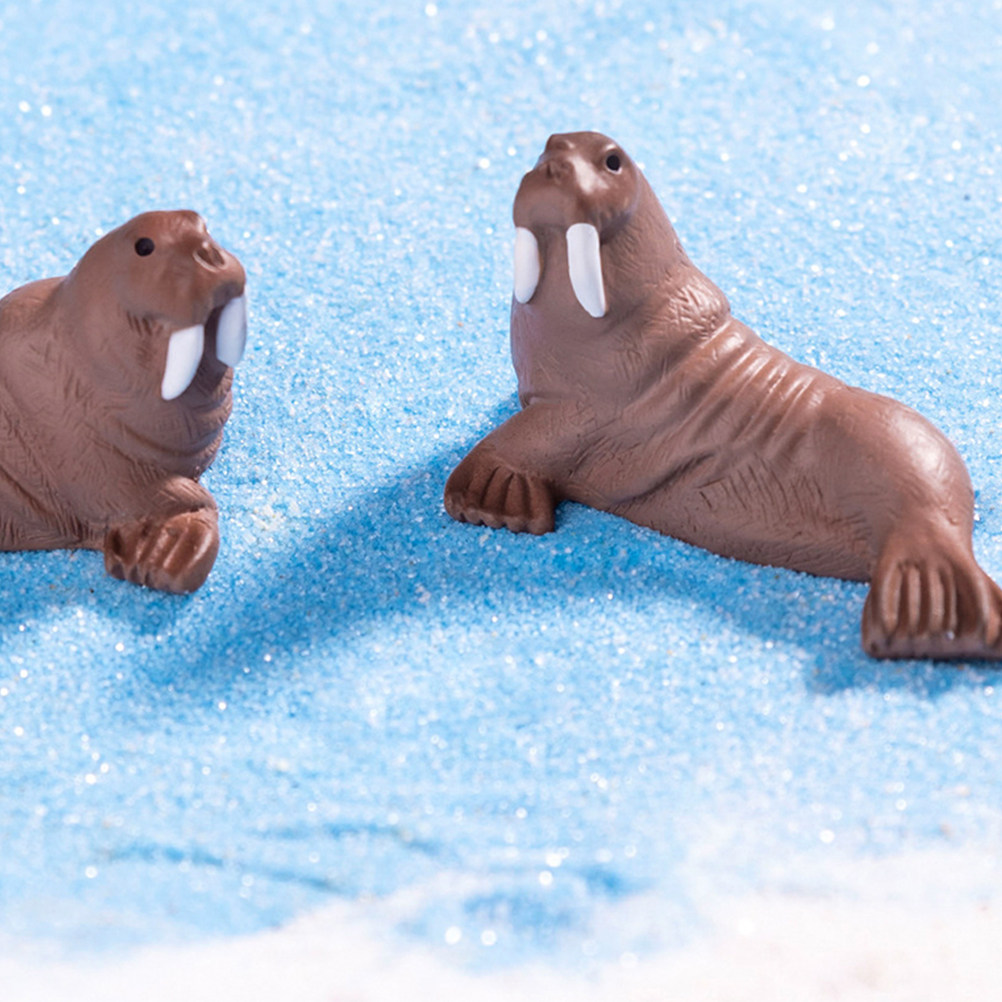 2Pcs Resin Walrus Miniature De - Ocean Aquarium ulasan dan harga